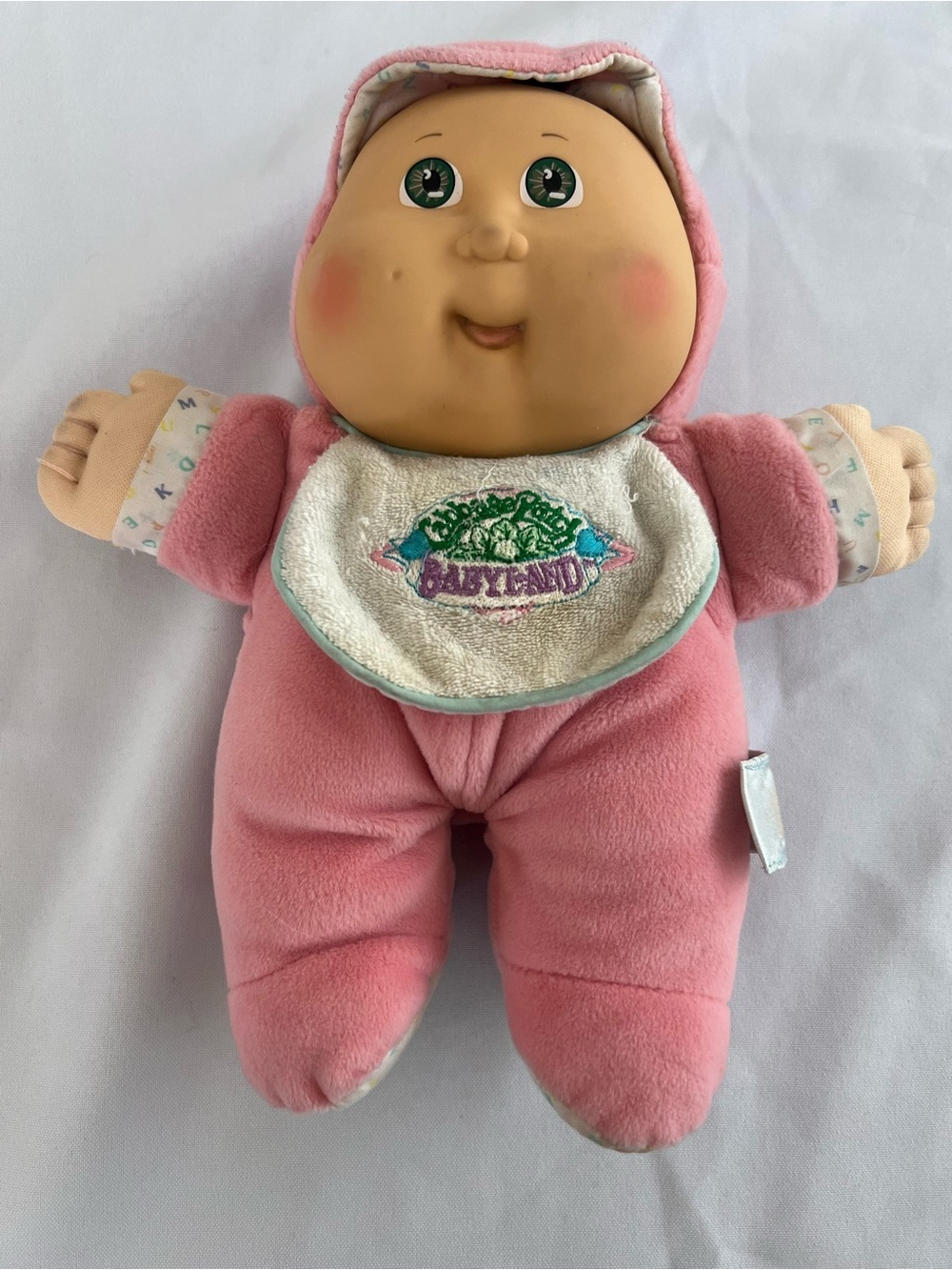 Vintage hasbro cabbage patch kidsPink Plush Baby Doll with Bib
